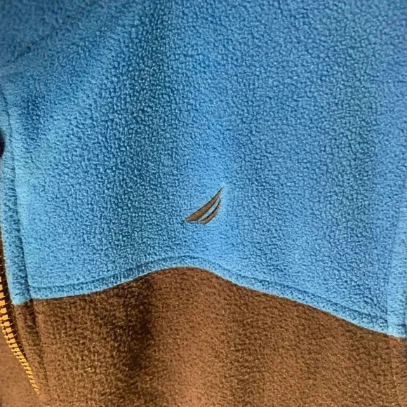 Nautica Boy’s Medium Lapis Blue Full Zip Fleece Jacket Size US L 14/16 Regular - Picture 3 of 8